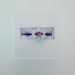 Bomb Party “The Sterling Club” Watermelon Tourmaline Solid Sterling Silver Ring